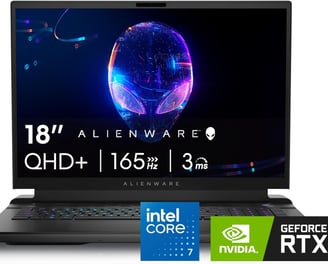 Alienware M18 gaming laptop with 18-inch QHD+ screen, RTX 4070, and Intel Core i7 - Best Deal!