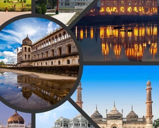 Temple tour featuring famous temples in Prayagraj, Varanasi, Ayodhya, and Vindhyachal, highlighting spiritual landmarks and t