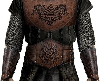 man in armor and chain mail