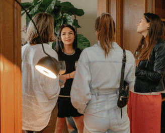Fertie members connecting at an in-person egg freezing support event.