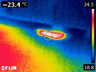 Detección de una Fuga de agua con Termografía 