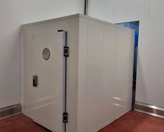Blast chiller unit in the hygiene-controlled area of a chocolate factory