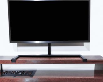 a television screen with a keyboard and mouse on it