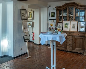 Blick in die Ausstellung im Beginenhof in Kalkar