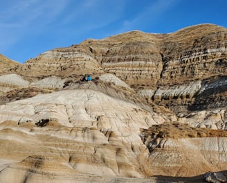 Sampling sandstone, shale and coal for groundwater incubations