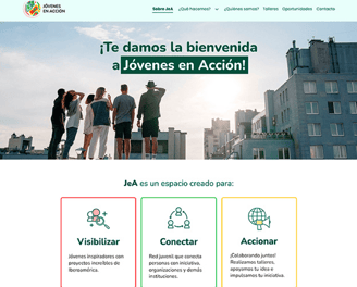 alt: "Diseño UX/UI del sitio web responsivo de JeA, optimizado para dispositivos móviles."