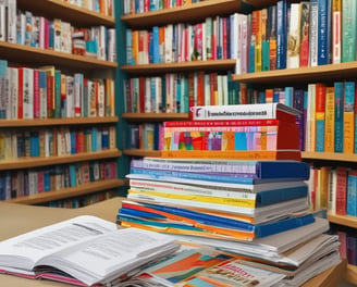 Two books titled 'Homeschooling' are placed on a pink surface, with soft shadows of plants. The books feature colorful cartoon illustrations and text. The cover design includes characters engaging in learning activities.