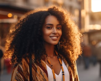 Ethiopian model posing for the camera