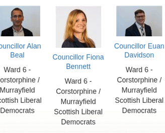 Snapshot of City of Edinburgh Council website showing ward 6 City Councillors