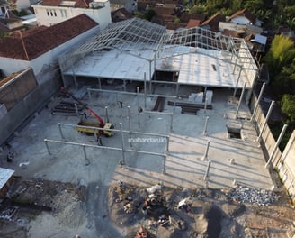 drone view struktur bangunan