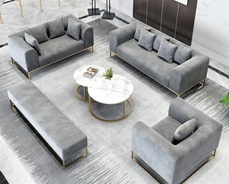 Beautiful bedroom Grey sectional sofa by afsar sofa repair