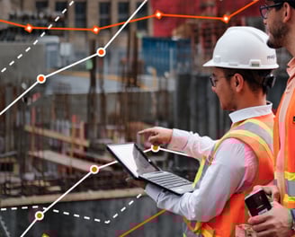 An architect checking construction site