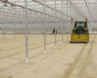 glasshouse floor levelling