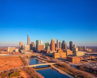 Downtown Tulsa,Oklahoma in the fall.