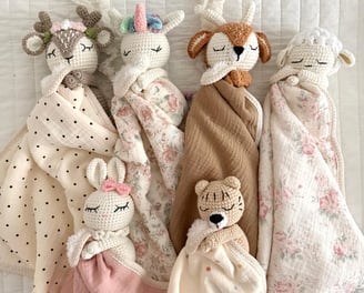 Baby Shower Gift, Baby Toy, Baby Blanket, Baby Lovey,Baby Rattle,Personalized Newborn Gift,Stuffed Animal Plushie,Embroidered