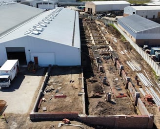 Industrial construction project in Western Cape