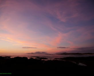 Sunset with the Isles of Muck, Eigg and Rum