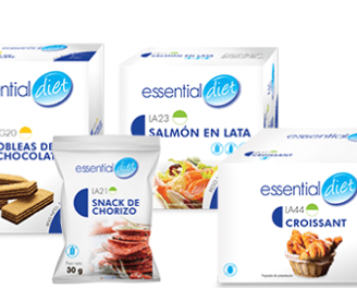 a variety of food items including a bottle of milk