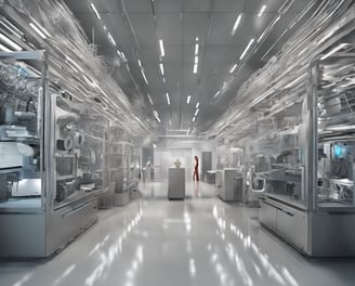 a large room with a lot of machines and a lot of machines