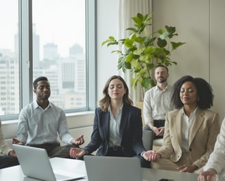 Executivos no momento presente