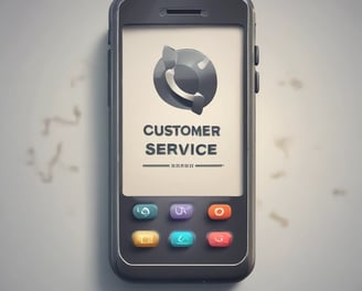 A hand holds a smartphone displaying a screen with a customer support option. The screen features two distinct buttons for initiating chat support: one blue button labeled 'iMessage' and one green button labeled 'WhatsApp'. Text above the buttons reads 'Chat with us' followed by a description of the support options. A 'Dismiss' option is also present at the bottom.