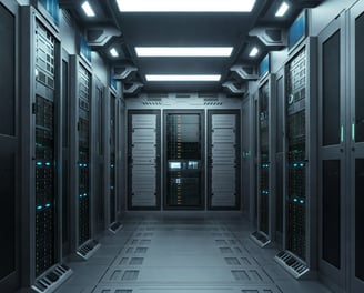 Futuristic server room