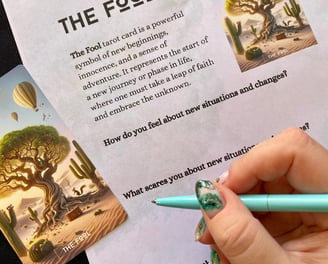 self-development course, the fools journey, tarot journey
