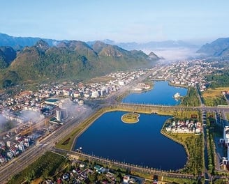 Lai Chau North Vietnam panoramic view