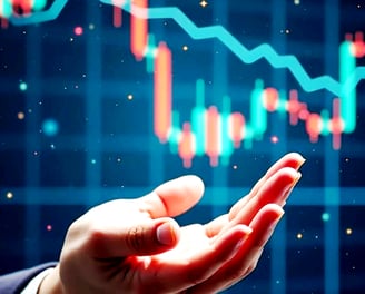 a person holding a hand held up to a chart