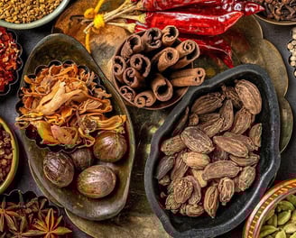 Gambar kumpulan rempah Nusantara pilihan untuk pasar lokal dan ekspor oleh Nusantara Spice Gemilang