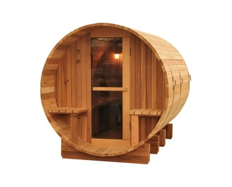 Red Cedar Barrel Sauna 4 people 185x185x200cm - 6FT
