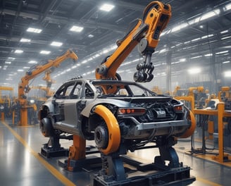 CNC laser cutting auto part in high-speed workshop