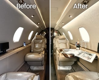 an image of a Cessna XLS before and after editing