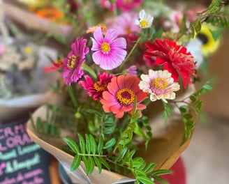 bouquet fleurs fraîches biologiques de saison slowflower floriculture ardeche