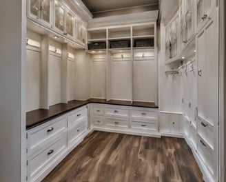 white and brown chairs beside wicker basket near white wall