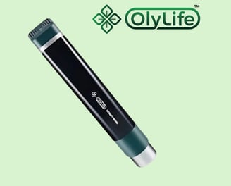 Alat terapi OlyLife Vitality Wand untuk meredakan sakit pinggang, lutut sakit, dan pegal-pegal