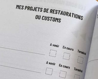 Page avec textes tirés du Cars Hunter