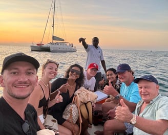 Zanzibar fishing trips - Group enjoying a day on the water