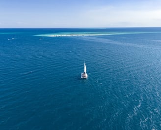 Latham Island fishing charters - Catamaran on the Indian Ocean