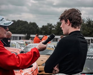 Nathan Williams Racing media interview at Thruxton in the OT Coupe Cup after winning race 1.