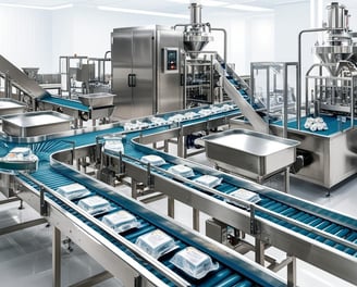 a factory producing a variety of products in a factory
