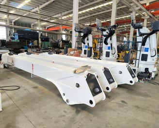 Customer order: New SQS250A-4 truck mounted cranes with hydraulic telescopic booms.