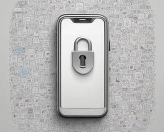 A padlock sits atop a stack of credit cards on a keyboard, with a bluish hue and digital streaks in the background, suggesting themes of digital security and privacy.