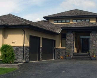 stucco and stone dash exterior, done by Premium Stucco