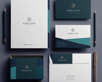 Tarjetas, sobres y carpetas con diseño corporativo alineado con la identidad visual