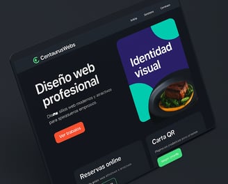 Mockup CentaurusWebs diseño web profesional
