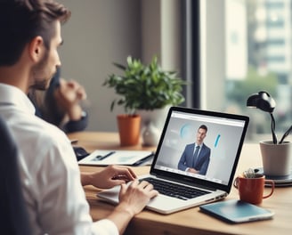 A professional consultation setting with a medical professional sitting at a desk facing a client. The room has a modern aesthetic with white walls decorated with framed certificates. The desk is organized with office supplies, a laptop, and a fruit bowl in the center.