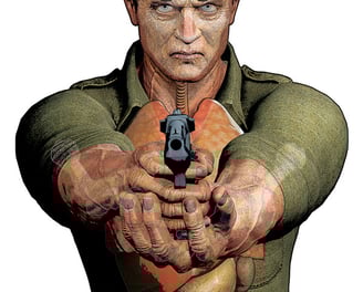 Tactical target showcasing internal organs for defensive shooting