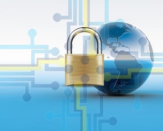 a globe globe with a lock and a padlock with a lock on it