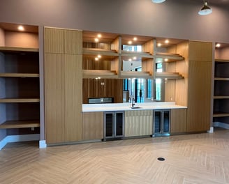 San Antonio Modern White Oak Custom Cabinets